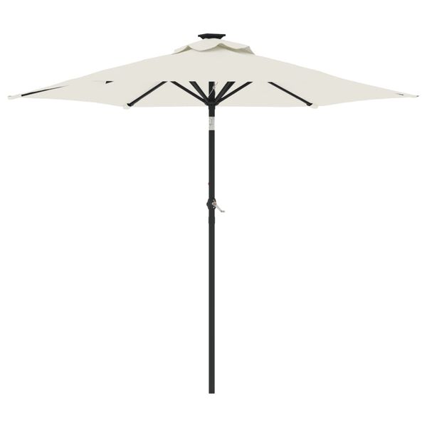 vidaXL Garden Parasol White Fabric (100% polyester), steel Large