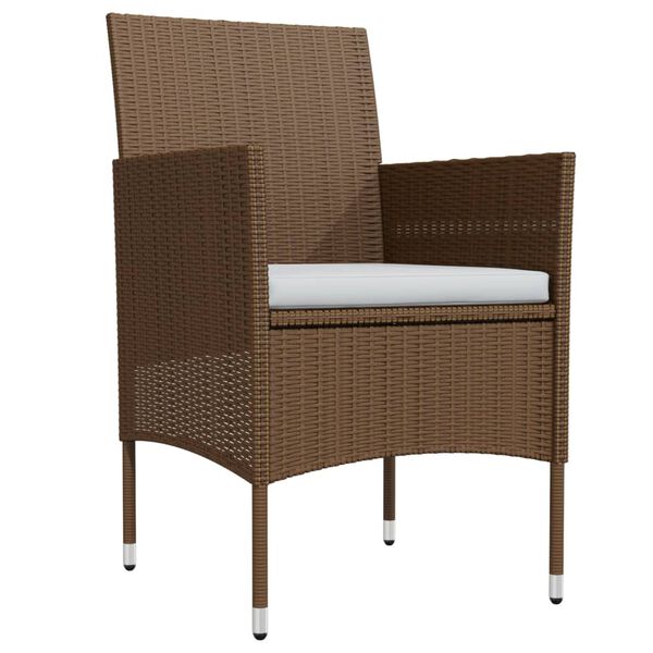 vidaXL Garden Dining Set Brown and Black