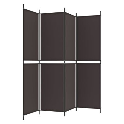A four-panel folding screen with dark panels arranged in a rectangular layout.