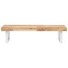 vidaXL Basin Shelf Wall Mounted Steel and Solid Wood Acacia