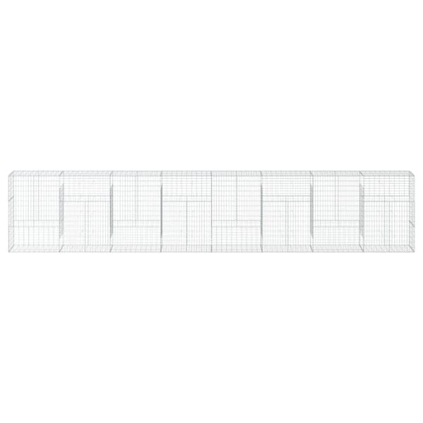 vidaXL Gabion Basket Silver Galvanized Iron Large Durable
