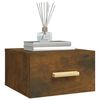 vidaXL Wall-mounted Bedside Cabinet Set of 2 Smoked oak Engineered wood