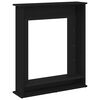 vidaXL Fireplace Surround Black Oak 75x20x87,5 cm Engineered Wood