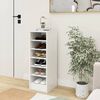 vidaXL Shoe Cabinet White Engineered Wood Medium Wall Mounting