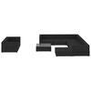vidaXL Patio Lounge Set Set of 10 Black