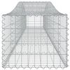 vidaXL Gabion Basket Set of 8 Silver Galvanized iron Medium
