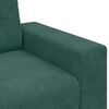 vidaXL Sofa 3 pcs Dark Green Linen-blend Fabric