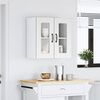 vidaXL Kitchen Wall Cabinet White Engineered Wood and Glass Standard