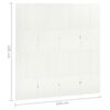 vidaXL 4-Panel Room Divider White 63"x70.9" Steel