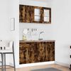 vidaXL Kitchen Cabinet Set Lyon 4 pcs Smoked Oak 140 x 46 x 81.5 cm