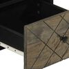 vidaXL TV Cabinet Black Solid mango wood with grey finish, metal Medium