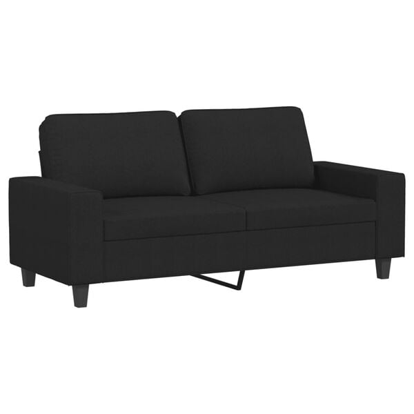 vidaXL Sofa Set Black Fabric (100% polyester), metal, textilene, plywood