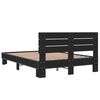 vidaXL Bed Frame Black Engineered wood and metal Full Modern Bed Frame