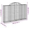 vidaXL Gabion Basket Set of 8 Silver Galvanized Iron 78.7x11.8x55.1 in