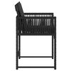 vidaXL Garden Chair Set of 4 Black PE rattan Standard Foldable