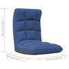 vidaXL Floor Chair Blue Fabric (100% polyester), metal, foam Medium