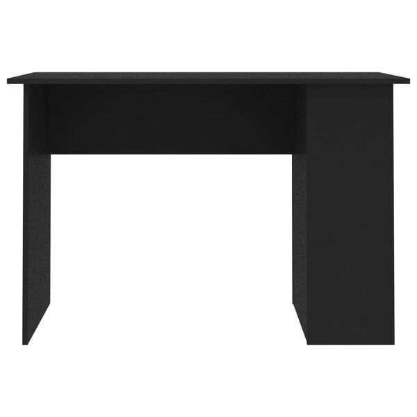 vidaXL Desk Black Engineered Wood 43.3x23.6x28.7 in Desk Rectangular