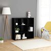 vidaXL Bookcase Black Engineered wood Medium Bookcase Rectangular
