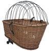 vidaXL Bike Rear Basket with Cover 21.7"x12.2"x14.2" Natural Willow