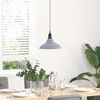 vidaXL Pendant Lamp Gloss grey, White Metal 12.2 in Ø Height-Adjustable