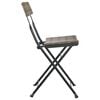 vidaXL Folding Bistro Chair Set of 4 Grey PE rattan Standard Foldable