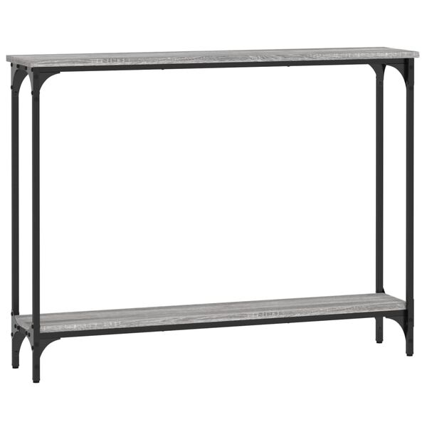 vidaXL Console Table Gray sonoma Engineered wood Narrow Adjustable Feet