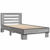 vidaXL Bed Frame Gray Sonoma Engineered wood, metal Twin