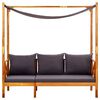 vidaXL Bench Dark grey, Natural wood