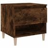 vidaXL Bedside Table Smoked oak Engineered wood, solid eucalyptus wood