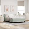 vidaXL Box Spring Bed Light Grey 78.74 x 62.99 in Polyester