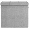 vidaXL Foldable Laundry Hamper Grey 25.4x13.6x23.2" Faux Linen Fabric