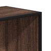 vidaXL Book Cabinet Brown Oak Engineered Wood, Metal Medium Book Cabinet