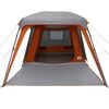 vidaXL Camping Tent with Porch Dome 5-Person Grey and Orange Waterproof