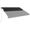 vidaXL Retractable Awning Anthracite, Gray