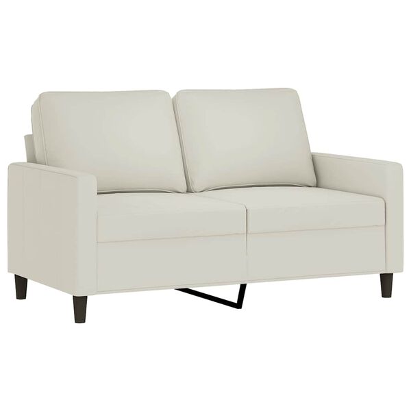 vidaXL 2 Piece Sofa Set with Cushions Cream Velvet