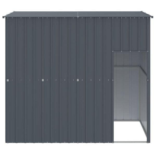 vidaXL Dog House Anthracite Galvanized Steel 84.3 x 60.2 x 71.3 in