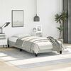 vidaXL Bed Frame Light Gray Velvet, Plywood, Engineered Wood Twin