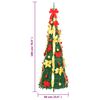 vidaXL Artificial Christmas Tree Green and warm white PVC, Metal 70.9 in