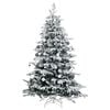 vidaXL Artificial Hinged Christmas Tree Green and white PVC, PE, Iron