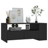 vidaXL Coffee Table Black Engineered Wood 40.2 x 21.7 x 16.5 in