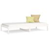 vidaXL Day Bed White Solid pine wood Small