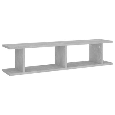 vidaXL Wall Shelves 2 pcs Concrete Gray 35.4"x7.1"x7.9" Engineered Wood
