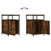 vidaXL Bedside Cabinet Set of 2 Smoked oak Engineered wood
