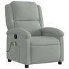 vidaXL Massage Recliner Chair Light Gray Velvet Standard