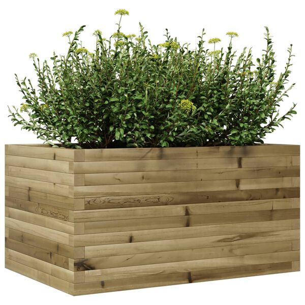 vidaXL Garden Planter Natural wood Pressure-treated pine wood Large