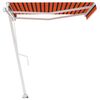 vidaXL Retractable Awning Orange and Brown