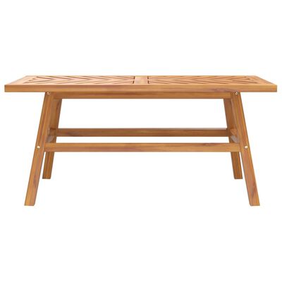 vidaXL Coffee Table 39.4"x19.7"x17.7" Solid Wood Acacia
