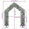 vidaXL Christmas Tree Arch White and green PVC, steel Large