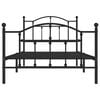 vidaXL Bed Frame Black Powder-coated steel Twin Bed Frame Rectangular