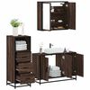 vidaXL Bathroom Furniture Set Brown Oak Engineered Wood Medium